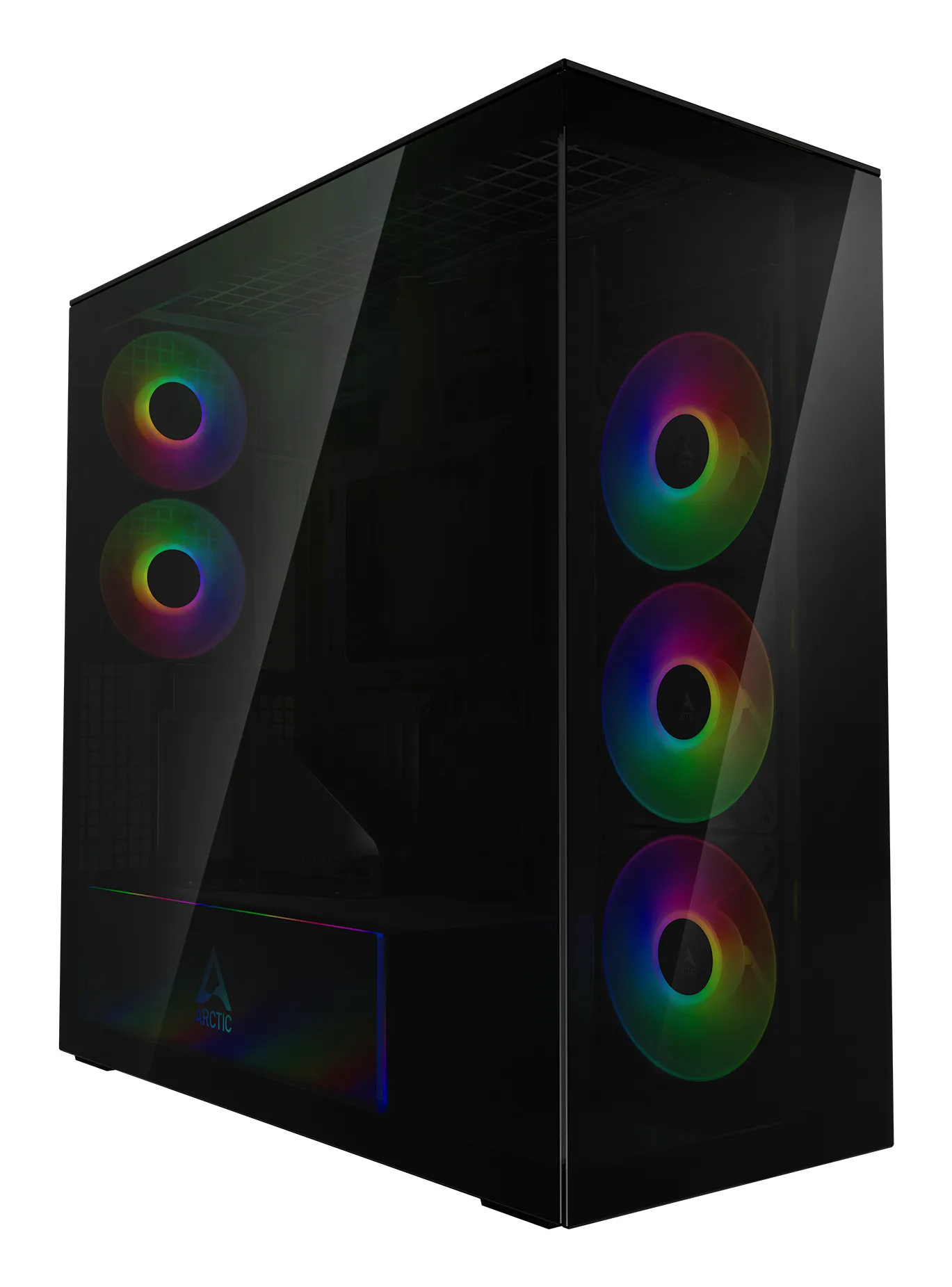 Arctic Xtender VG 5x A-RGB Fans E-ATX - mid case with window, Black
