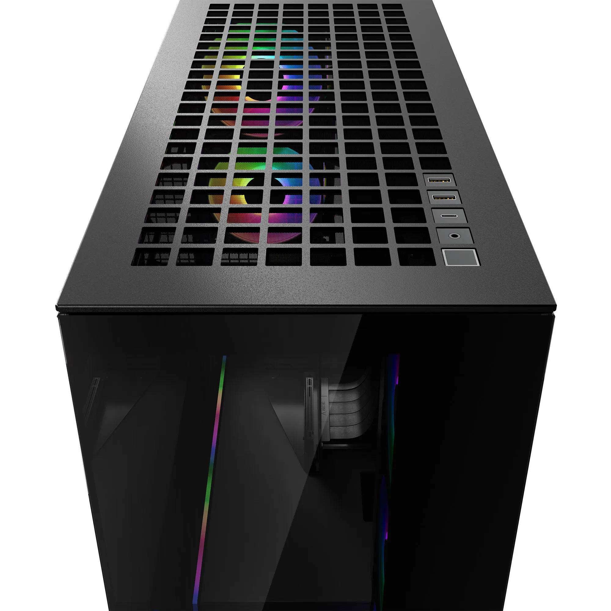 Arctic Xtender VG 5x A-RGB Fans E-ATX - mid case with window, Black