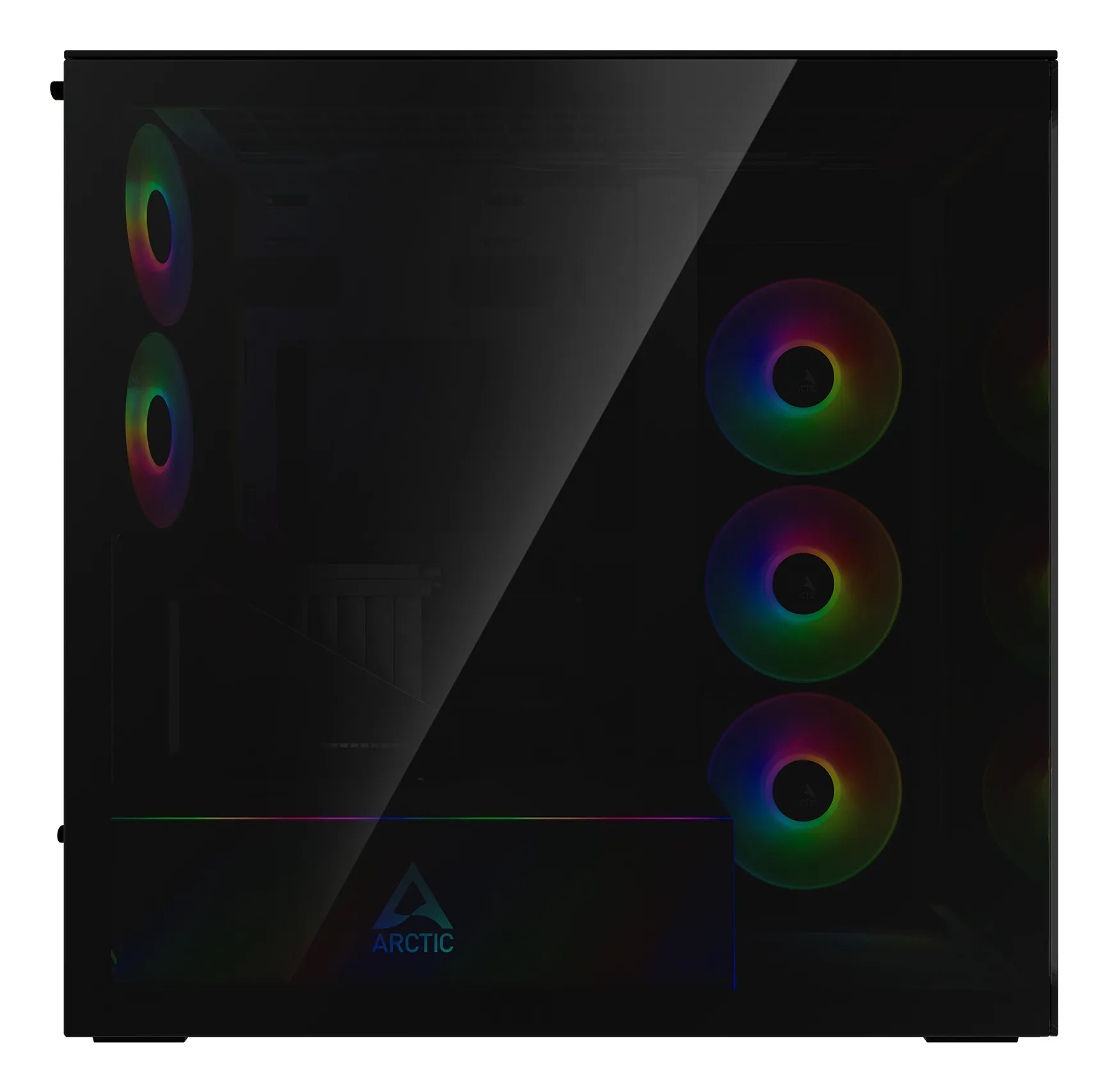 Arctic Xtender VG 5x A-RGB Fans E-ATX - mid case with window, Black