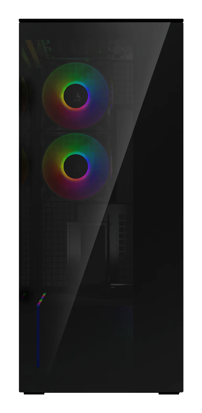 Arctic Xtender VG 5x A-RGB Fans E-ATX - mid case with window, Black