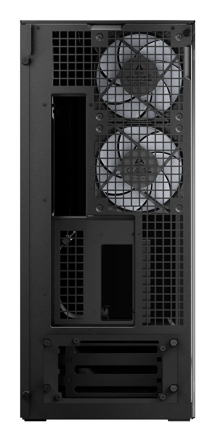 Arctic Xtender VG 5x A-RGB Fans E-ATX - mid case with window, Black