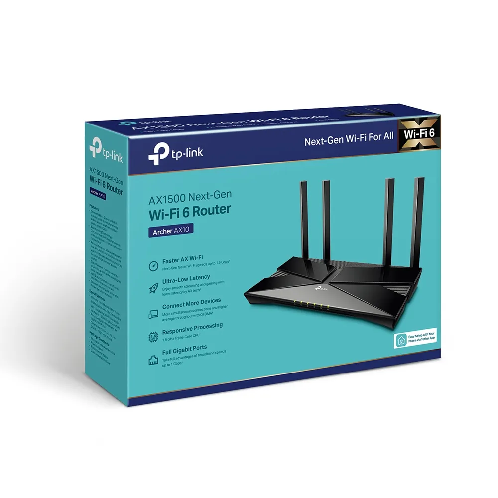 TP-Link Archer AX10 AX1500 Dual-Band, WiFi 6 - router