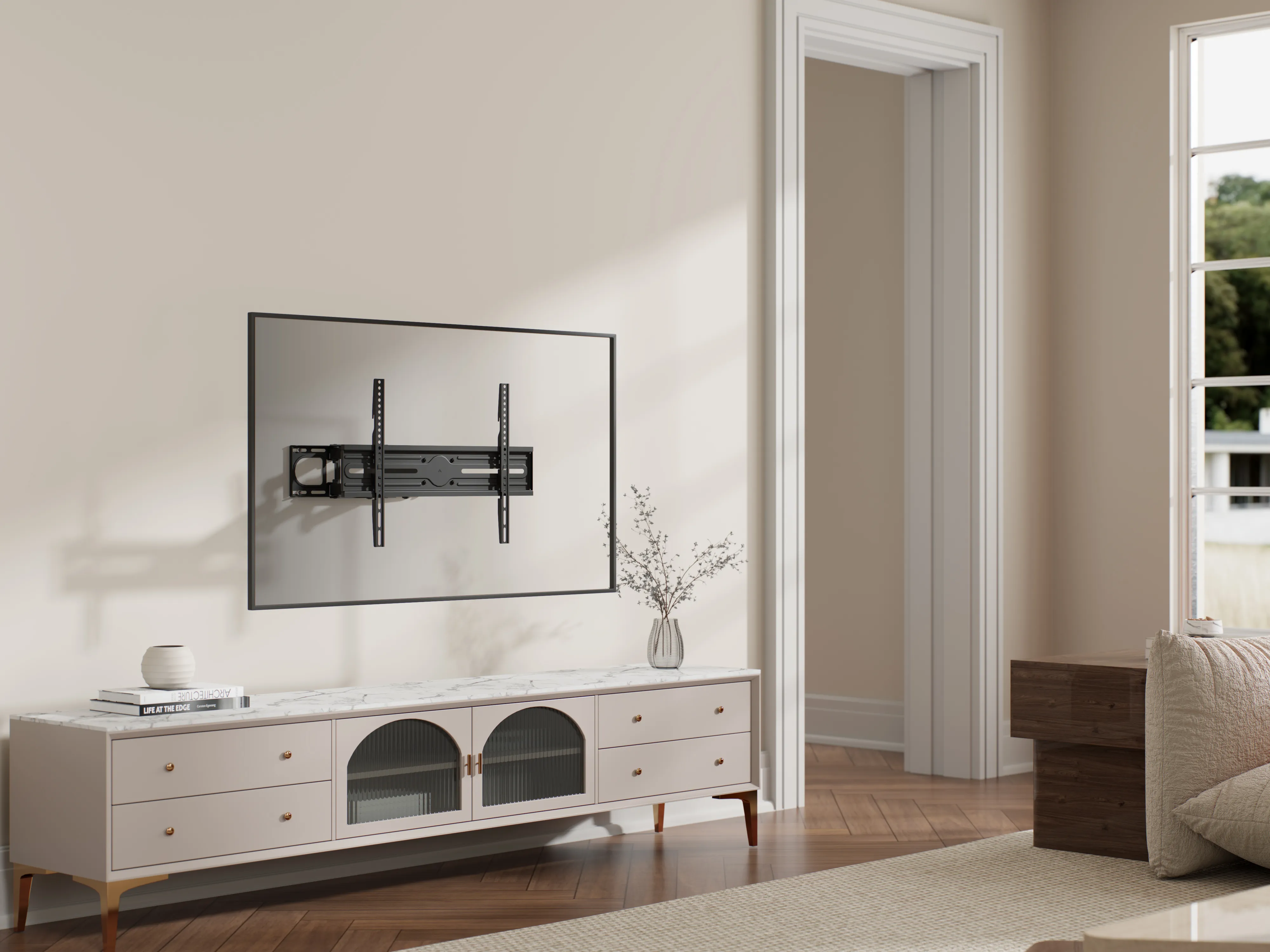DELTACO ARM-1203-B Full-motion-sein&auml;kiinnike 37-80" televisioille, 40 kg, Musta