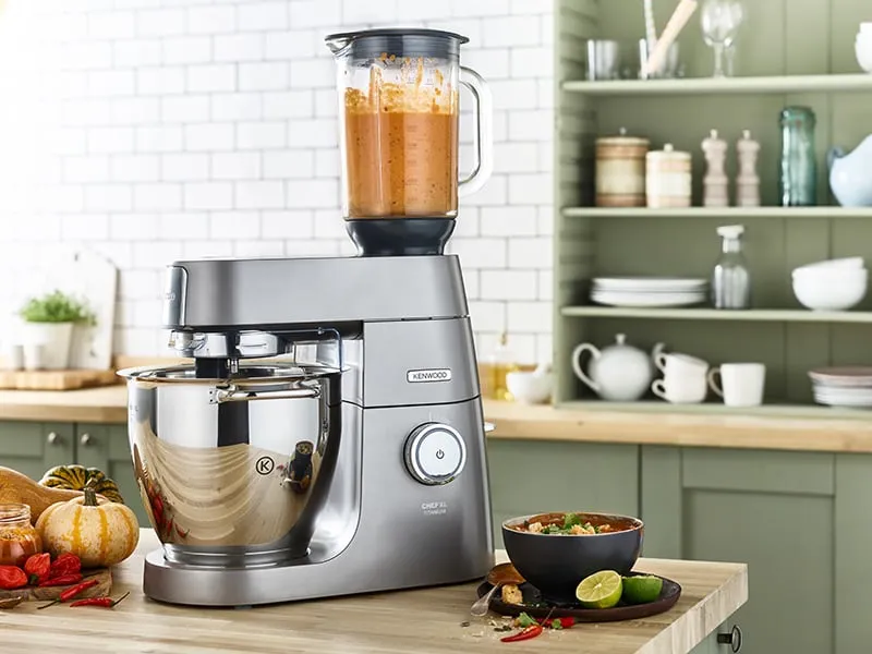 Kenwood KAH359GL 1,6l lasinen ThermoResist tehosekoitin Chef ja Major yleiskoneisiin