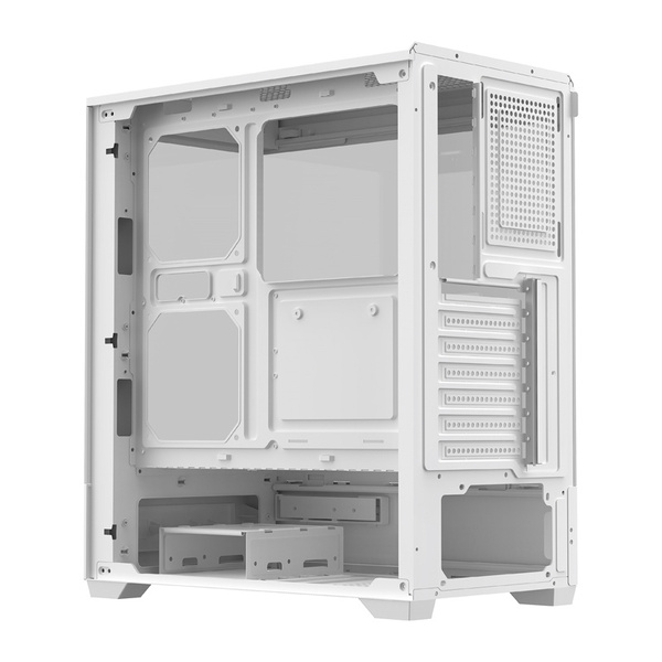 DARKFLASH C365 Mini-Tower Case with window and RGB lighting, White