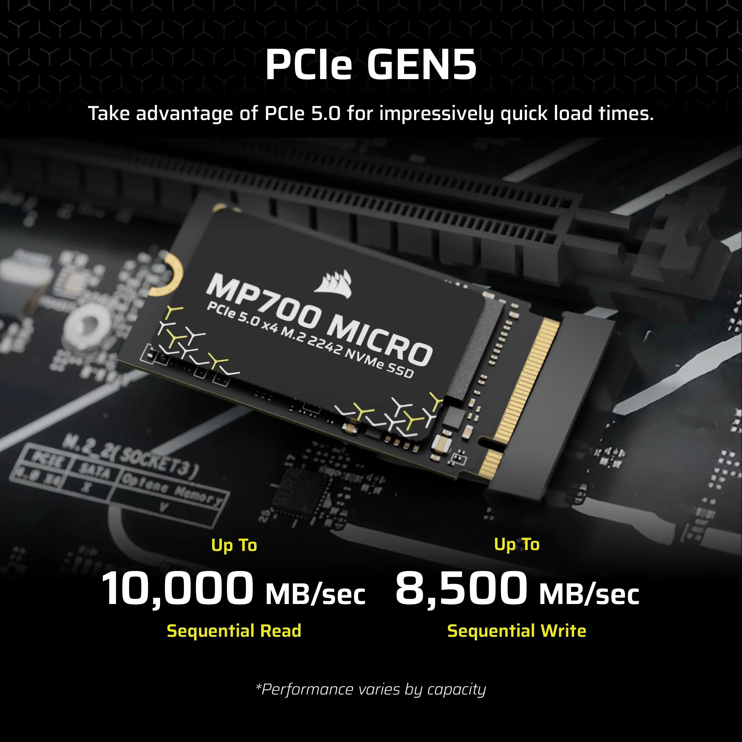 Corsair MP700 MICRO 2TB M.2 2242 PCIe 5.0 x4 NVMe SSD