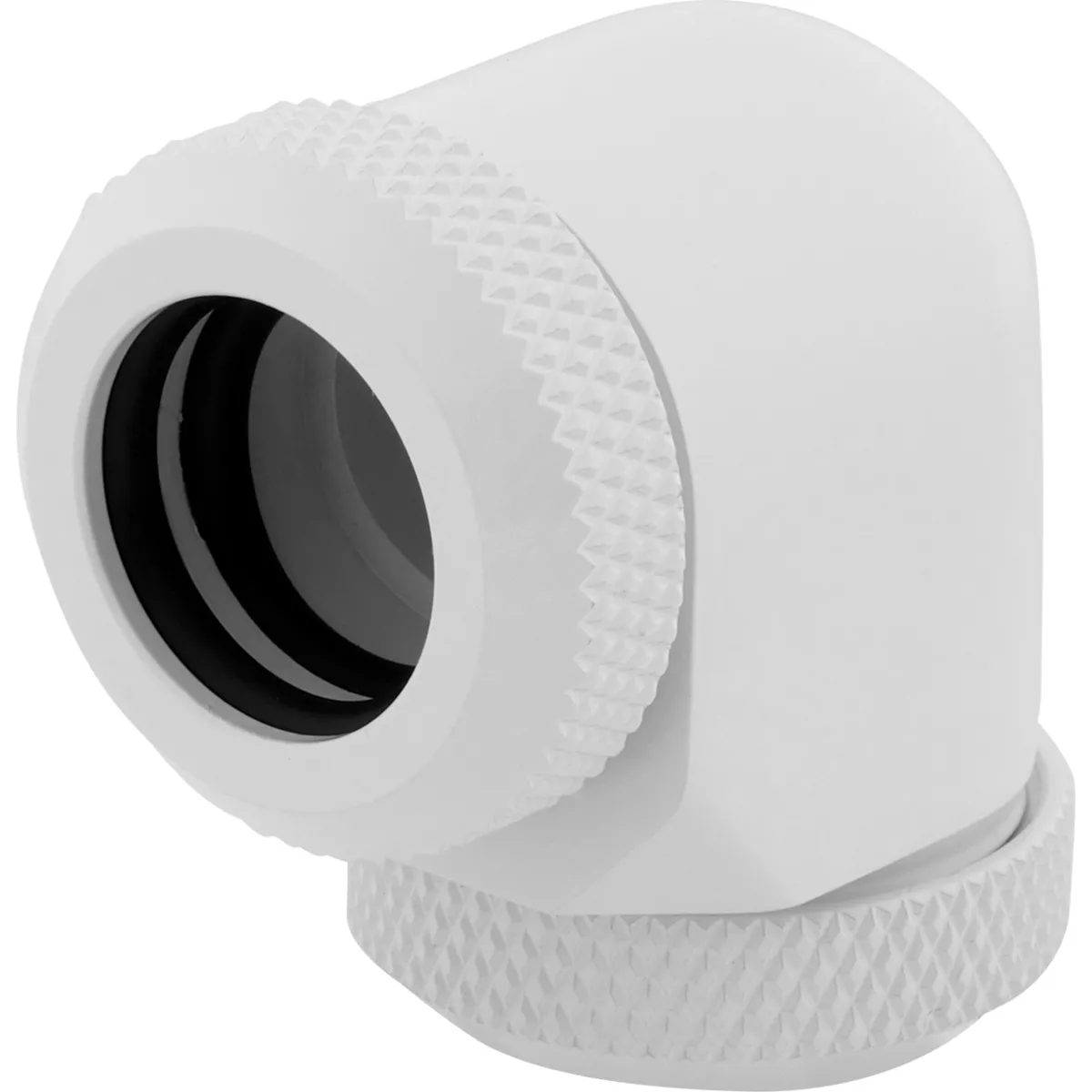 Corsair Fitting (hard tube),XF Hardline 2-pack (90&deg; Angled 12mm OD compression_ glossy white)