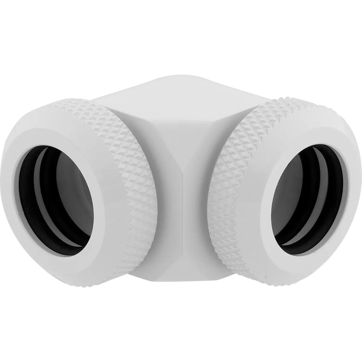 Corsair Fitting (hard tube),XF Hardline 2-pack (90&deg; Angled 12mm OD compression_ glossy white)