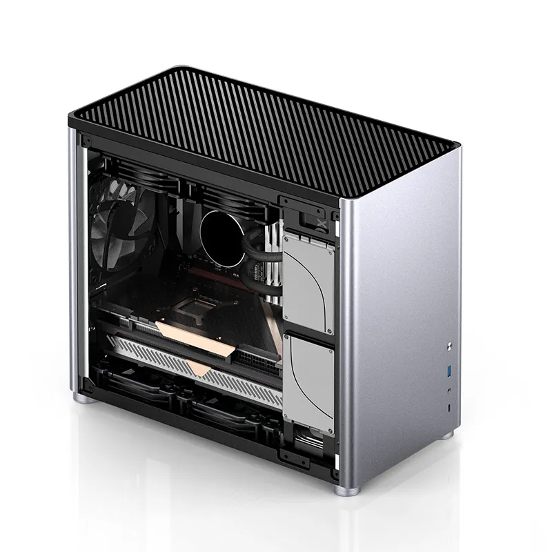 Jonsbo D30, tempered glass -Micro-ATX case, silver
