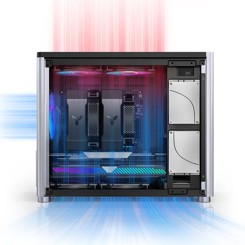 Jonsbo D30, tempered glass -Micro-ATX case, silver