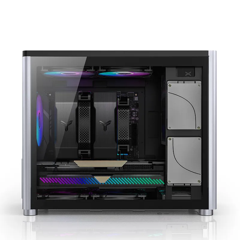 Jonsbo D30, tempered glass -Micro-ATX case, silver