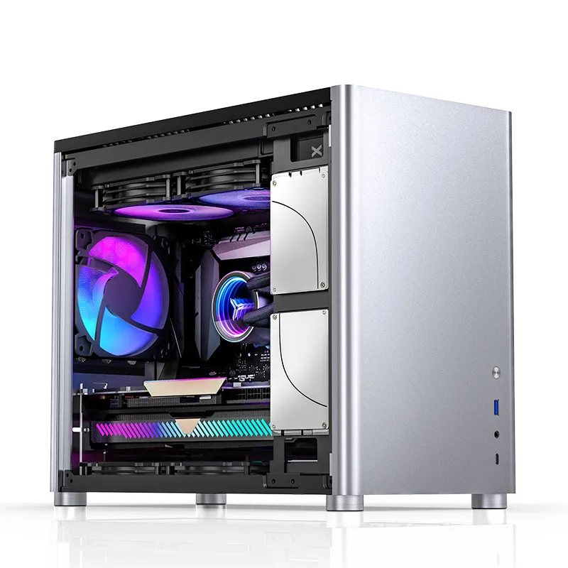 Jonsbo D30, tempered glass -Micro-ATX case, silver