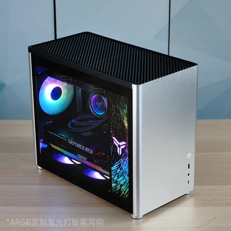 Jonsbo D30, tempered glass -Micro-ATX case, silver