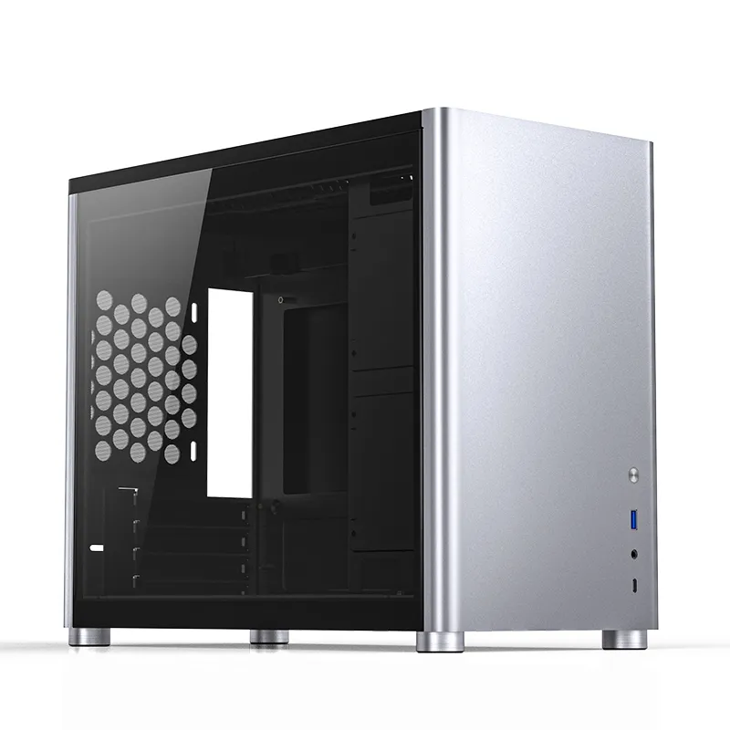 Jonsbo D30, tempered glass -Micro-ATX case, silver