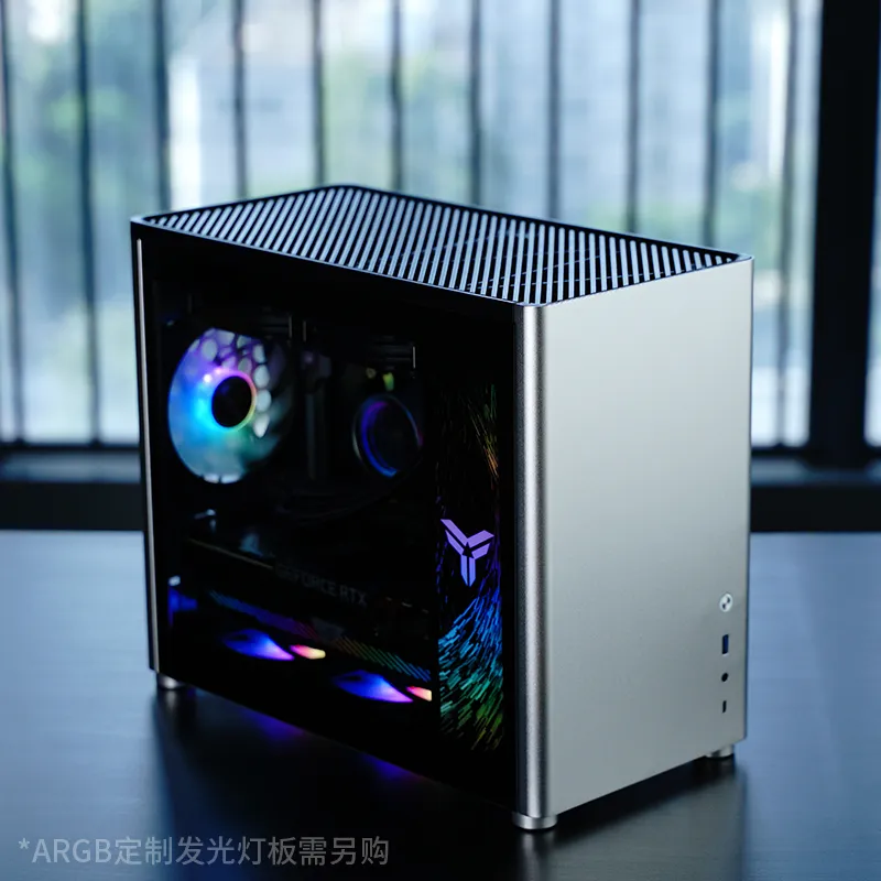 Jonsbo D30, tempered glass -Micro-ATX case, silver