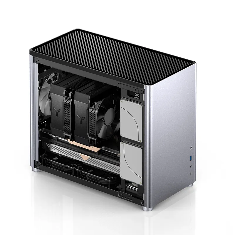 Jonsbo D30, tempered glass -Micro-ATX case, silver