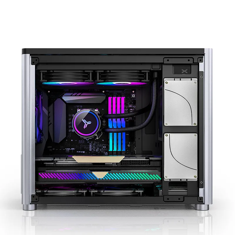 Jonsbo D30, tempered glass -Micro-ATX case, silver