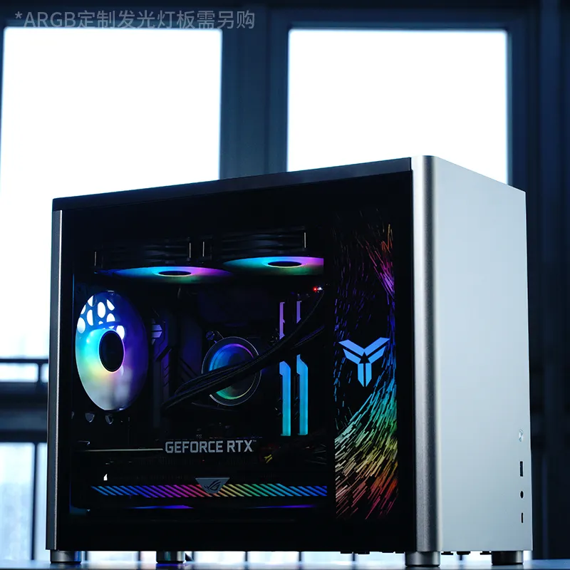 Jonsbo D30, tempered glass -Micro-ATX case, silver