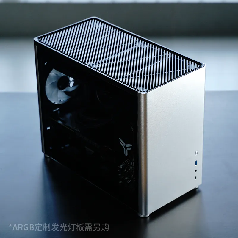 Jonsbo D30, tempered glass -Micro-ATX case, silver