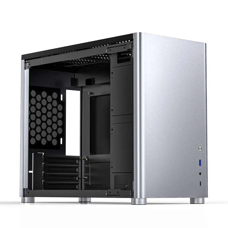 Jonsbo D30, tempered glass -Micro-ATX case, silver