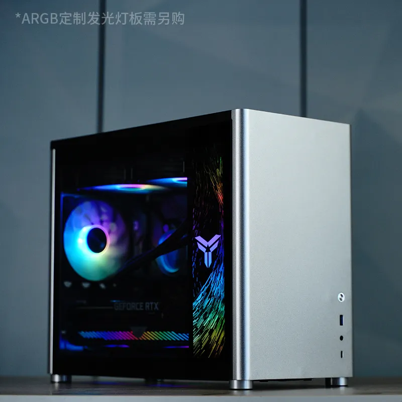 Jonsbo D30, tempered glass -Micro-ATX case, silver