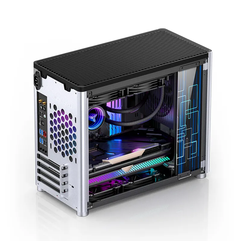 Jonsbo D30, tempered glass -Micro-ATX case, silver