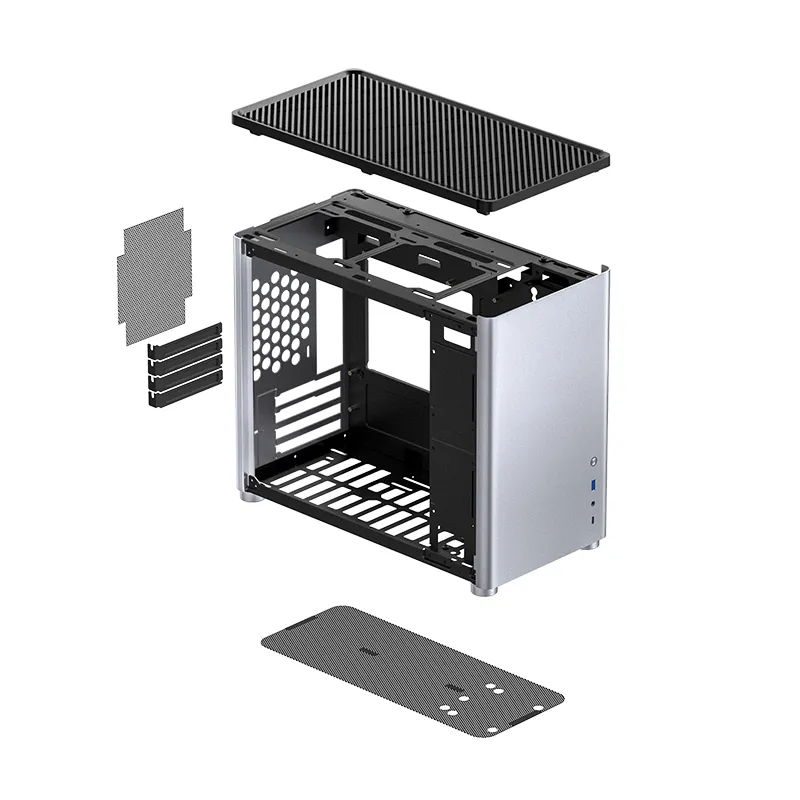 Jonsbo D30, tempered glass -Micro-ATX case, silver