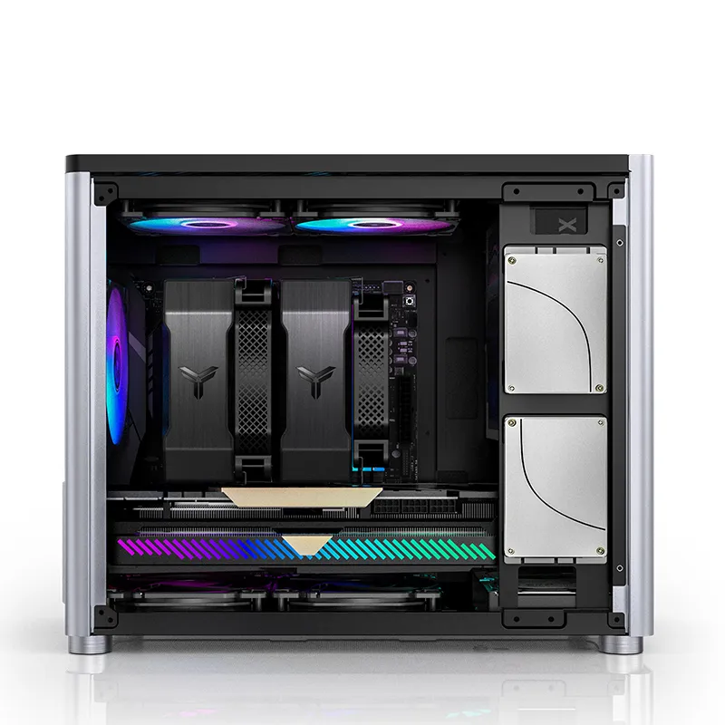 Jonsbo D30, tempered glass -Micro-ATX case, silver