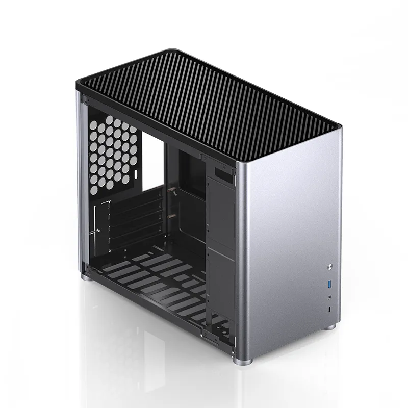 Jonsbo D30, tempered glass -Micro-ATX case, silver