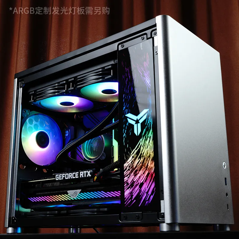 Jonsbo D30, tempered glass -Micro-ATX case, silver