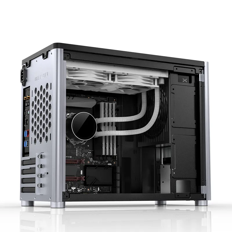 Jonsbo D30, tempered glass -Micro-ATX case, silver