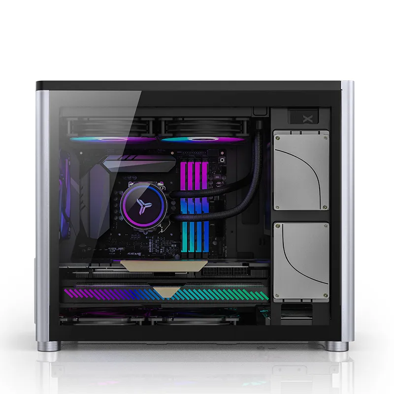 Jonsbo D30, tempered glass -Micro-ATX case, silver