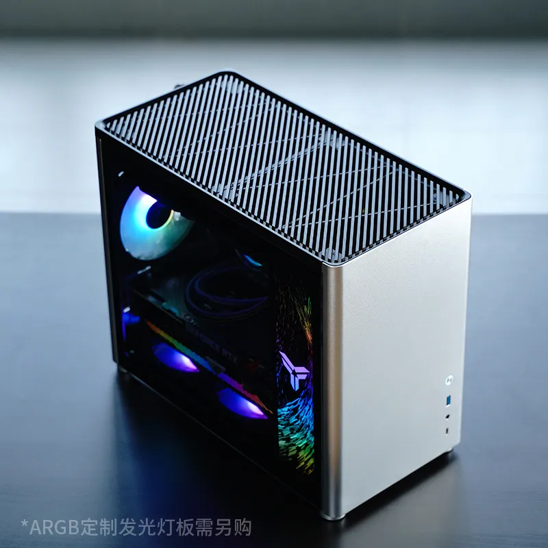 Jonsbo D30, tempered glass -Micro-ATX case, silver