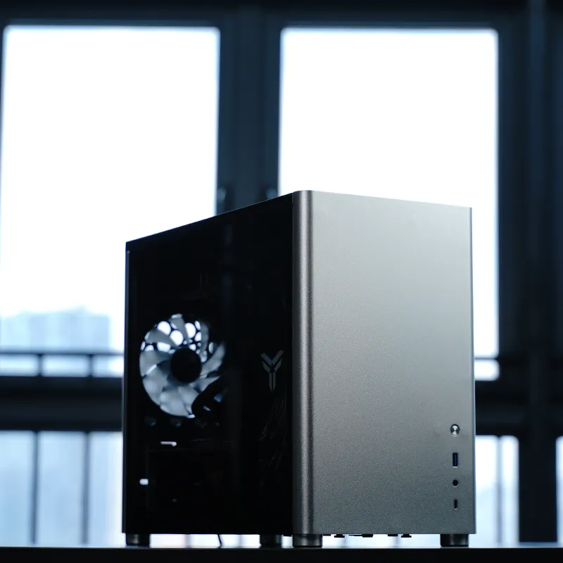 Jonsbo D30, tempered glass -Micro-ATX case, silver