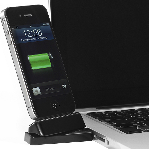 Innovazione, USB-dockning f&ouml;r iPhone/iPod, svart