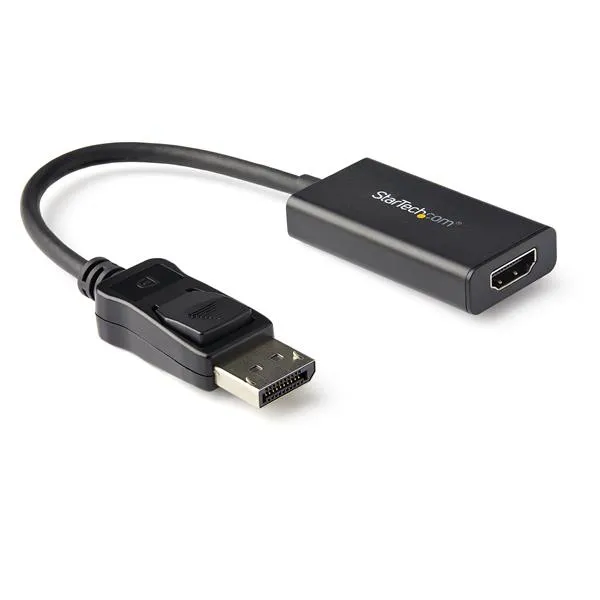 STARTECH.COM DisplayPort to HDMI Adapter with HDR - 4K 60Hz - Black - DP to HDMI Converter