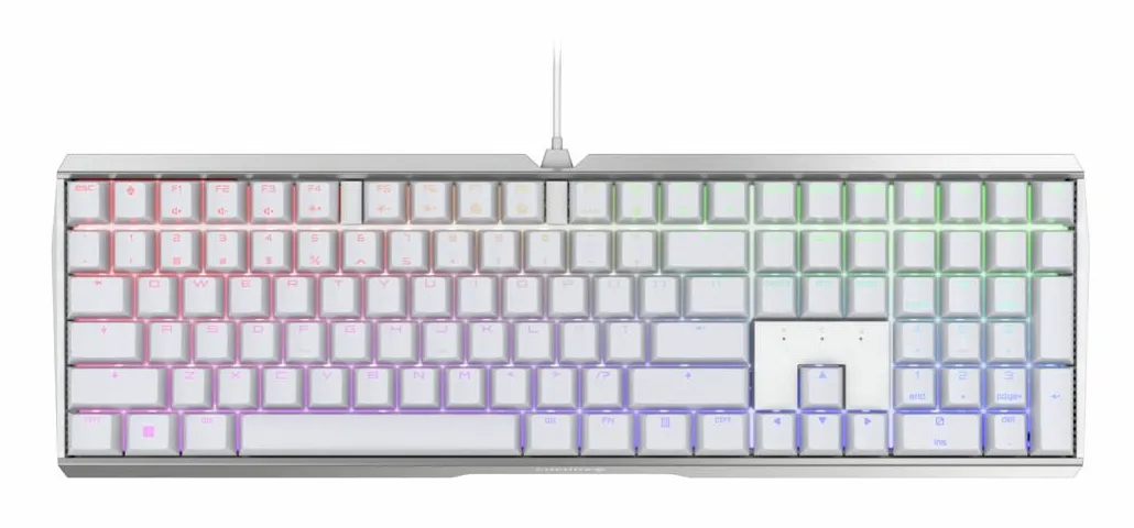 Cherry MX3.0 S, MX Red switches, RGB - gaming keyboard, white