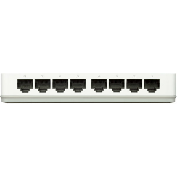 D-Link GO-SW-8E/E - 8-porttinen hallitsematon Fast Ethernet -ty&ouml;p&ouml;yt&auml;kytkin, valkoinen