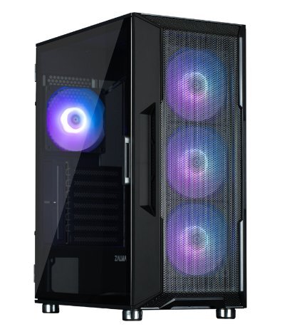 Zalman I3 Neo ARGB midi-tower chassi med f&ouml;nster, svart