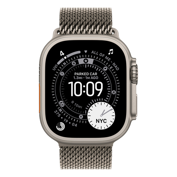 Apple Watch Ultra 3 49mm Natural Titanium Case with Natural Titanium Milanese Loop (Small)