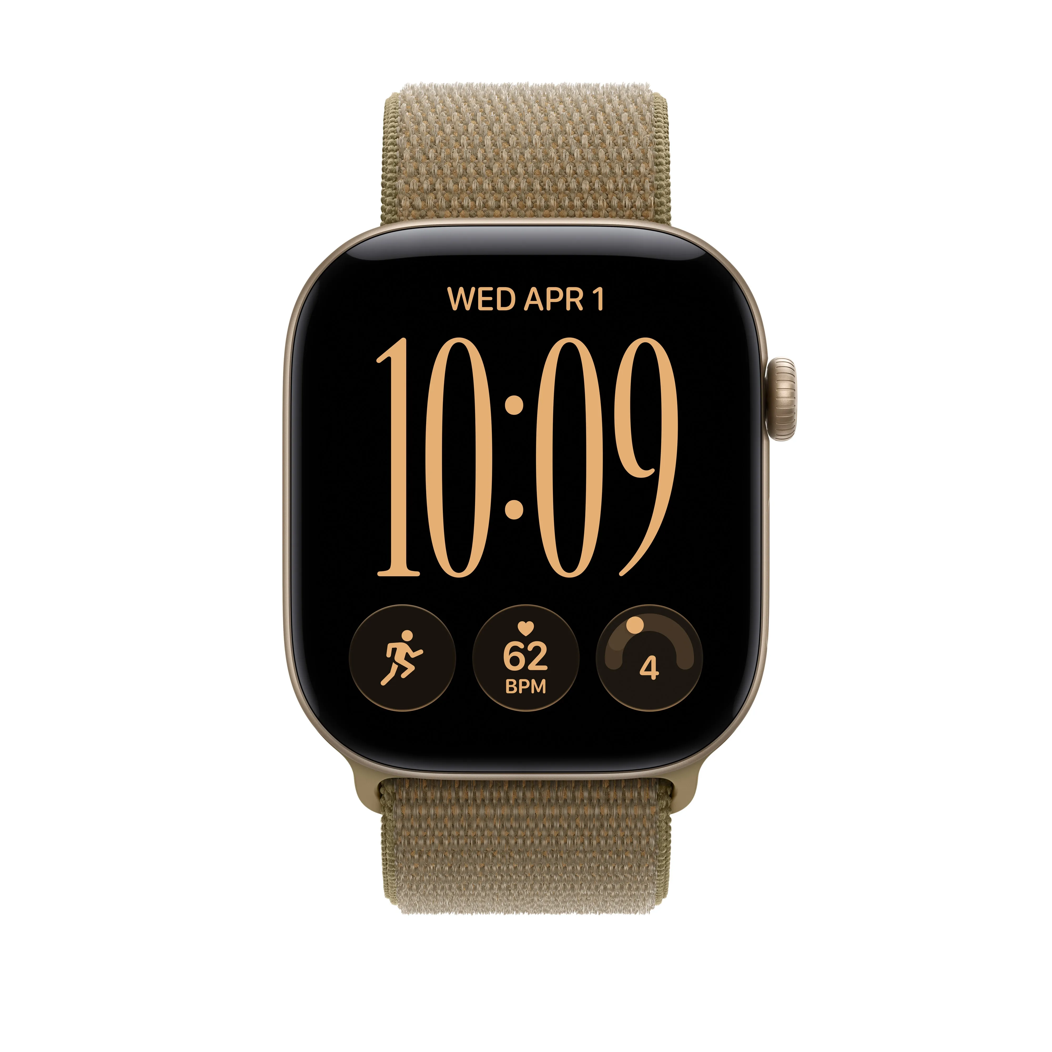 Apple Watch 46 mm -Sport Loop -ranneke, oliivinvihre&auml;