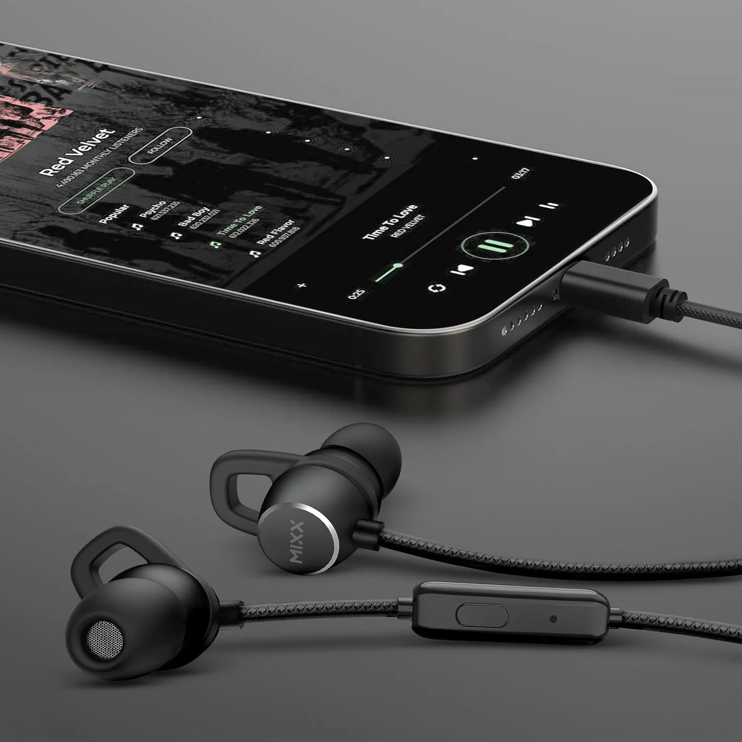 MIXX Headphone SoundPort USB-C In-Ear Wired Black
