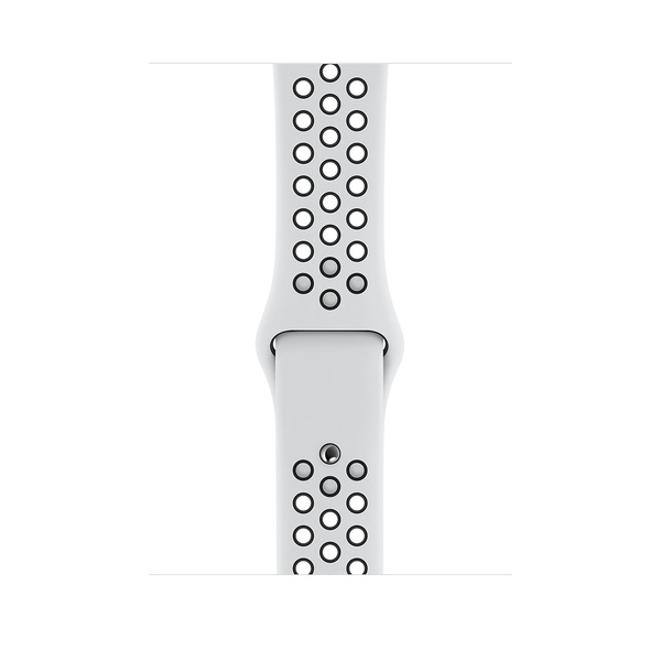 Apple Watch 44mm Pure Platinum/Black Nike Sport Band - S/M &amp; M/L