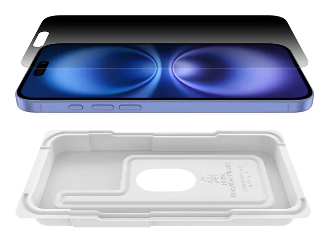 Belkin ScreenForce InvisiGlass Privacy Treated Screen iPhone 16 Plus - screen protector