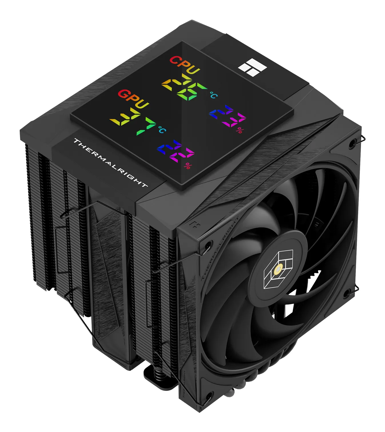 Thermalright Royal Knight 120 Digital, 2x120 mm ARGB CPU Cooler, Black