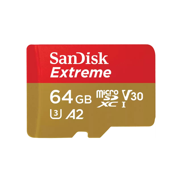 SanDisk Extreme 64GB MicroSDXC - memory card + SD adapter