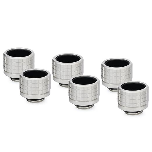 Thermal Grizzly DeltaMate Fitting TG-DM-FIT-6202, kovaputkiliitin, 16 mm, 6 kpl, matta nikkeli