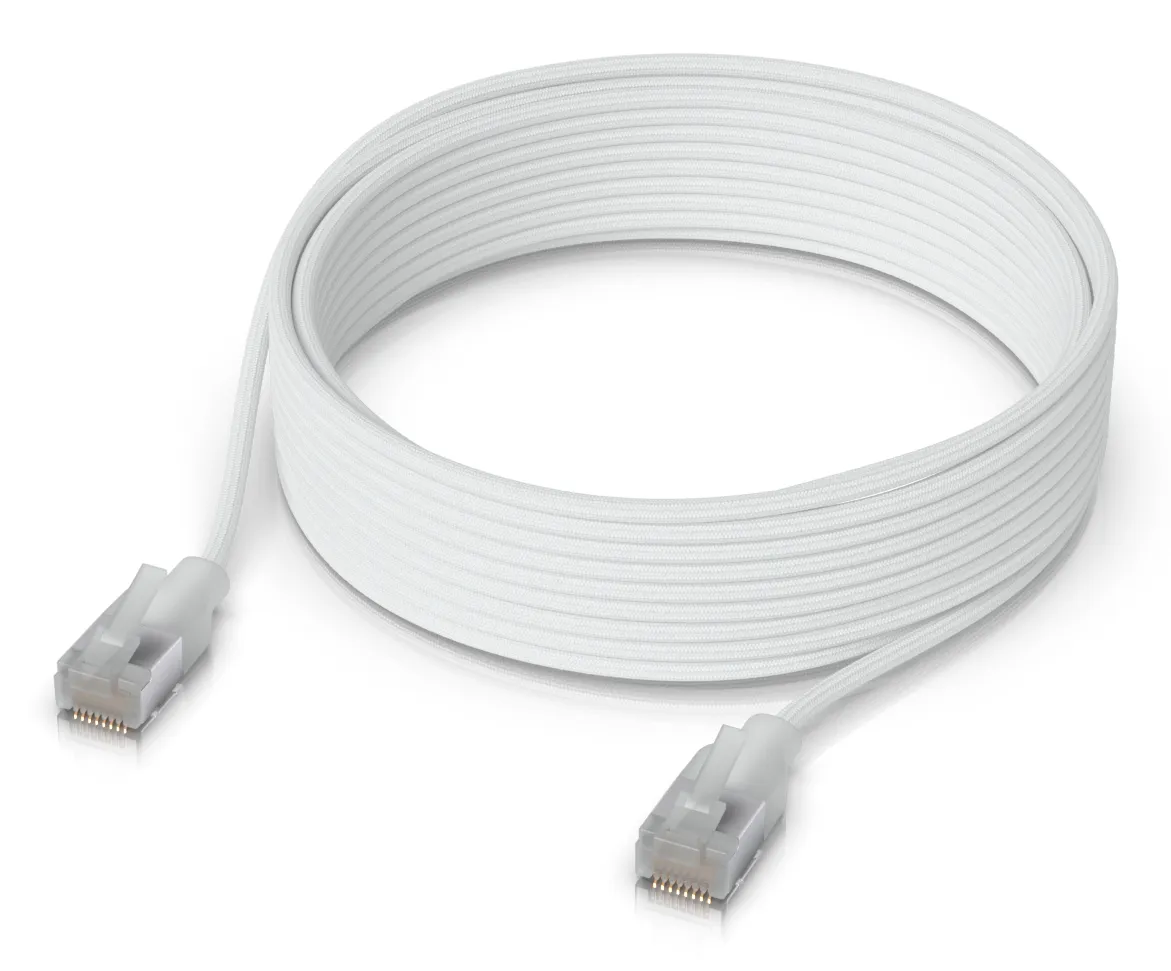 Ubiquity Cat6A UTP RJ45 8m n&auml;tverkskabel, Translucent White