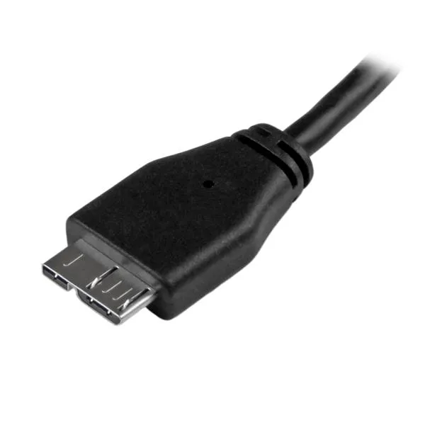 Startech  Slim USB-A - Micro-USB B - cable, 15 cm, Black