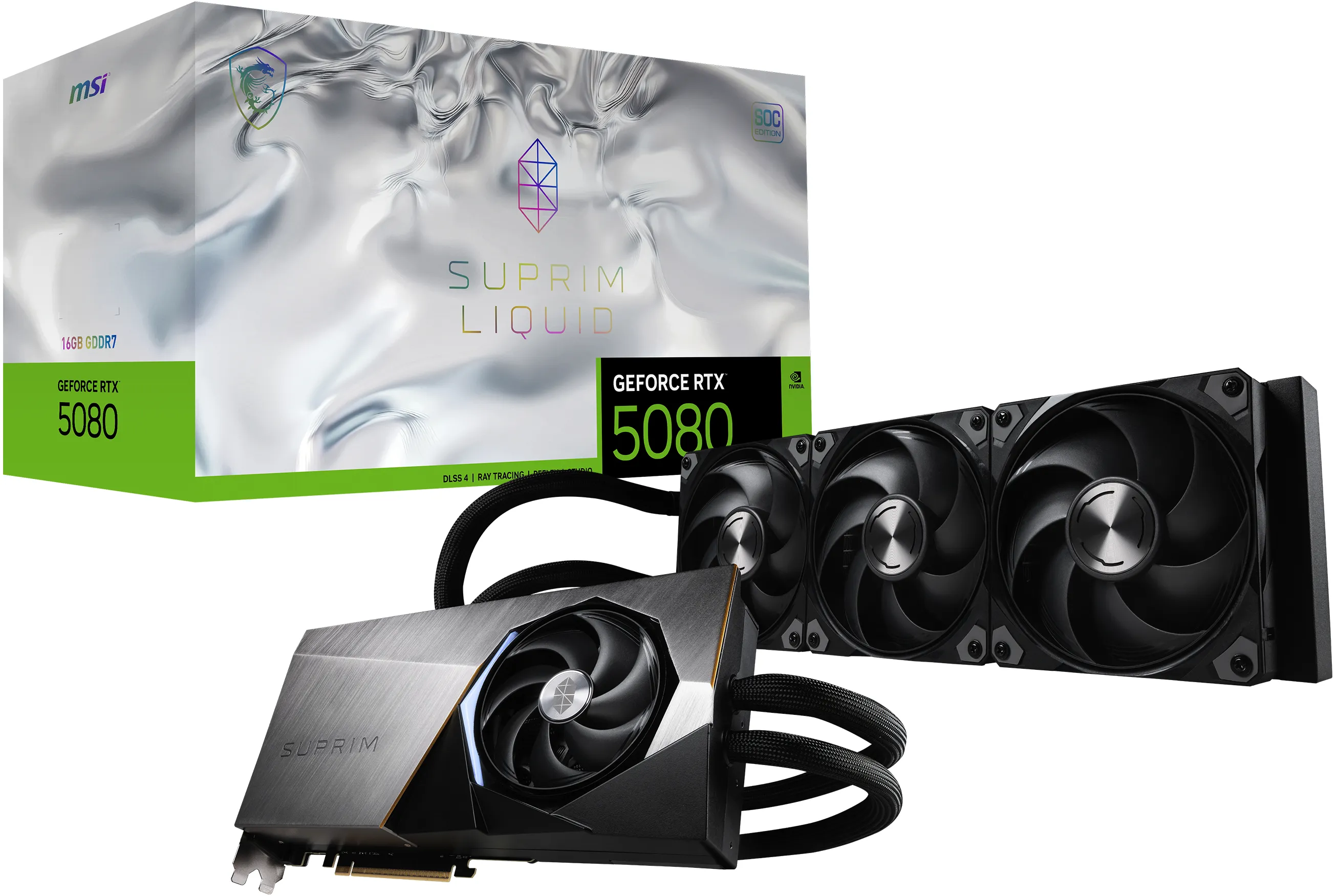 MSI GeForce RTX 5080 Suprim Liquid SOC 16GB - graphics card